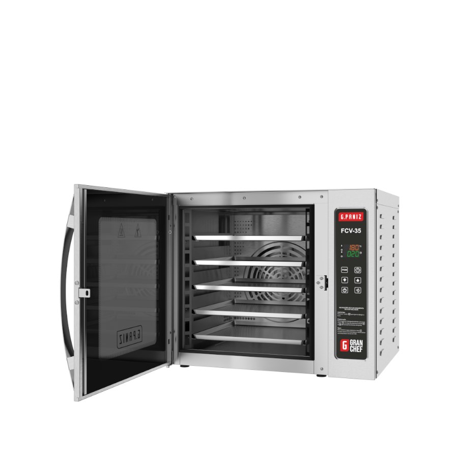 FCV35 GPANIZ HORNO DE CONVECCION DIGITAL CON VAPOR 5 CHAROLAS 220V BIFASICO