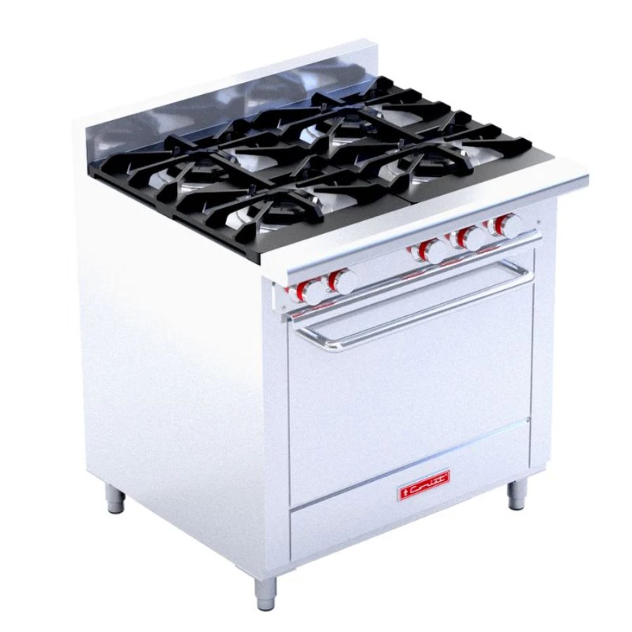 C-4-HG DE PISO HD CORIAT ESTUFA A GAS 4 QUEMADORES EXTRA GRANDES Y 1 HORNO